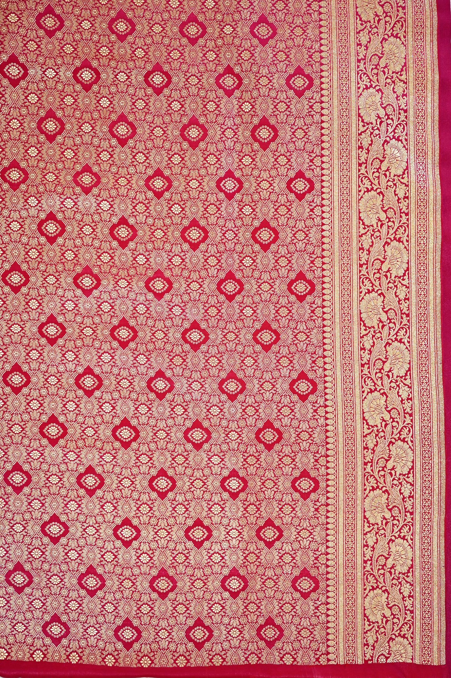 Rani Pink Butta Banarasi Saree