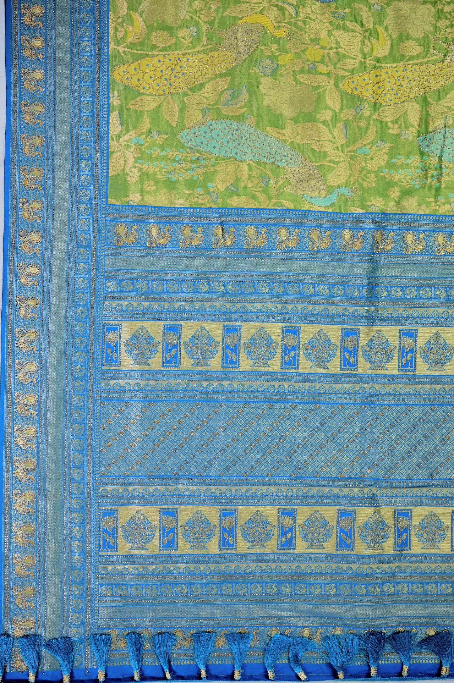 Green & Blue Silk Saree