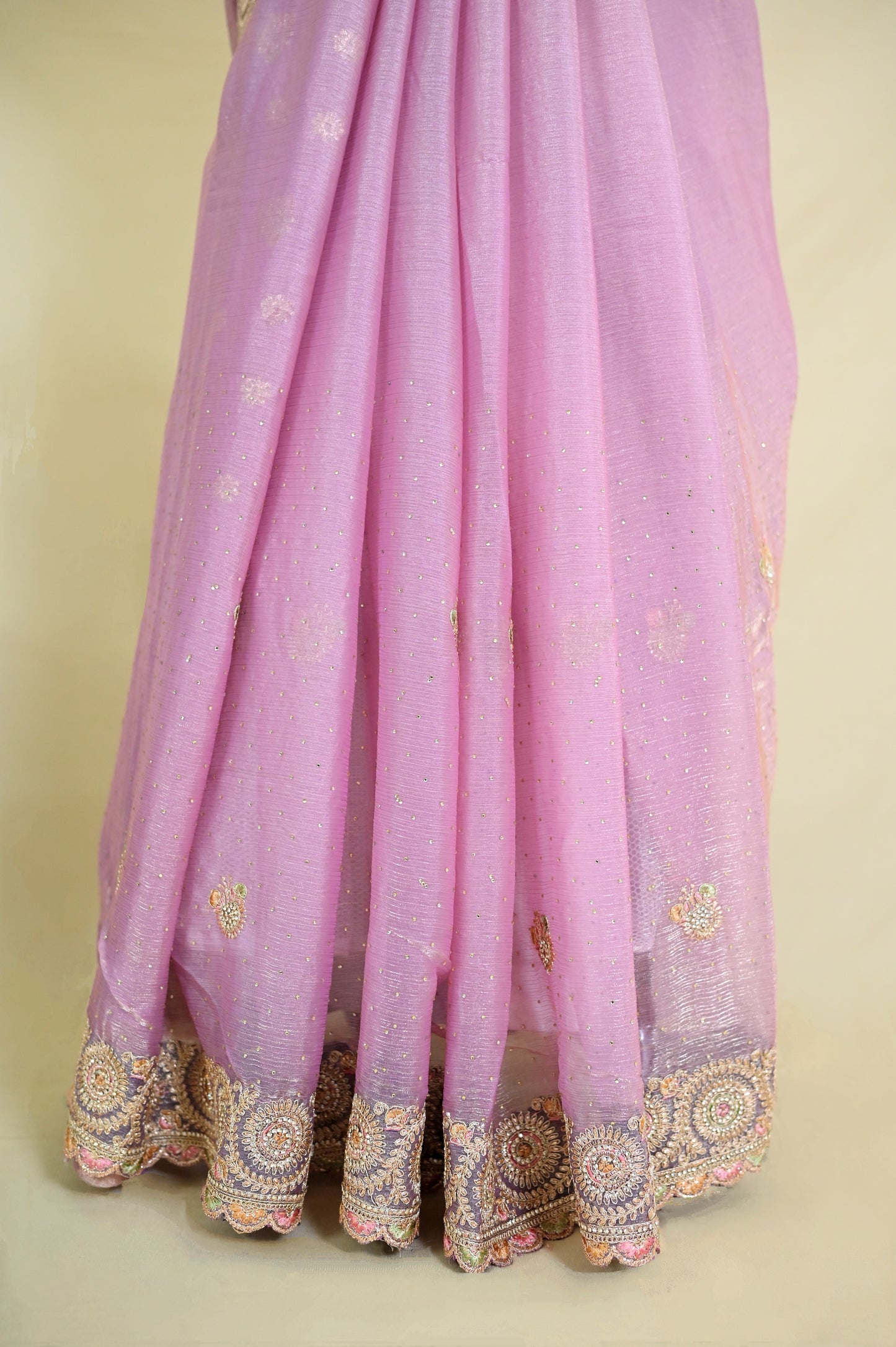 Light Pink Organza Saree