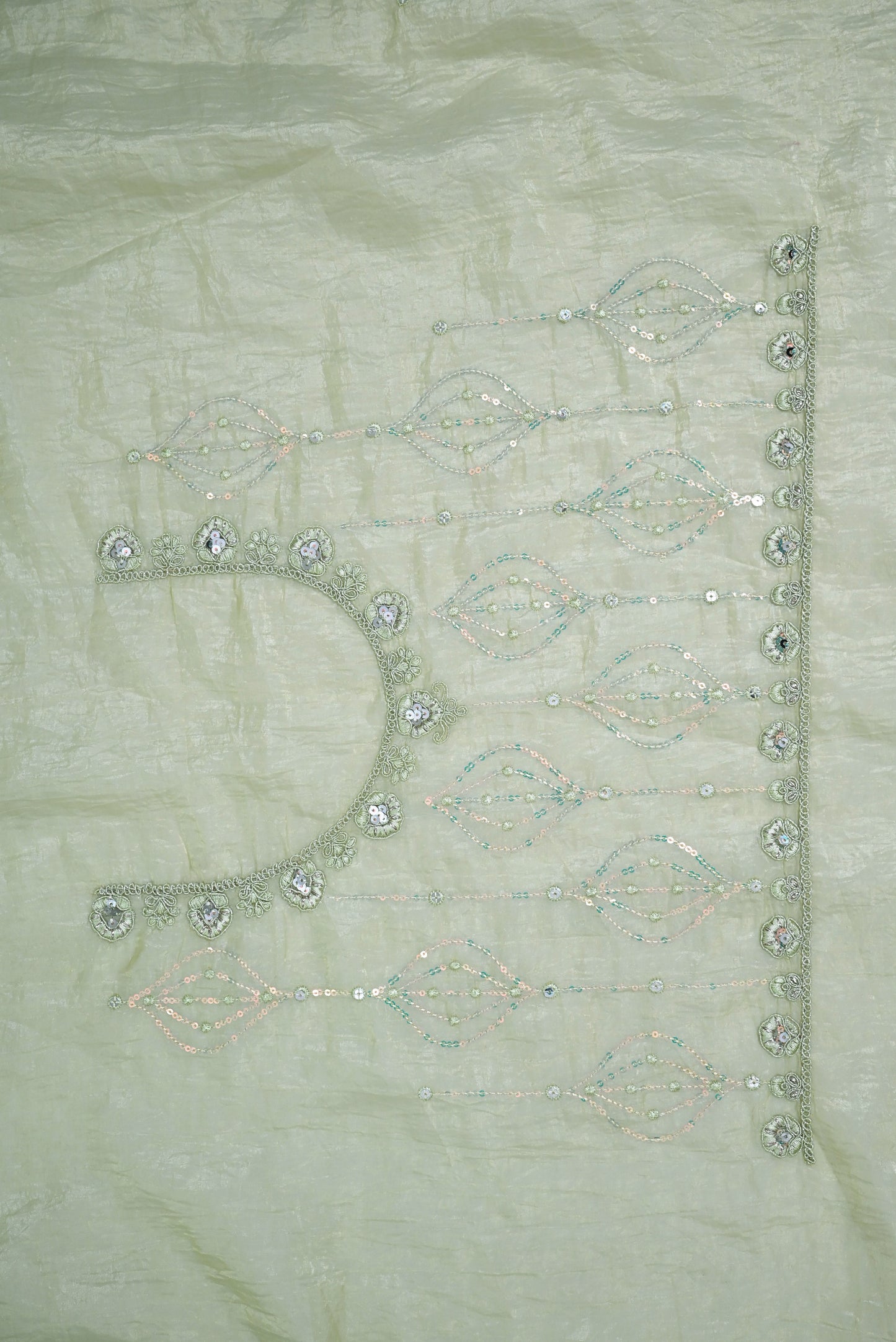 Pista Green Saree