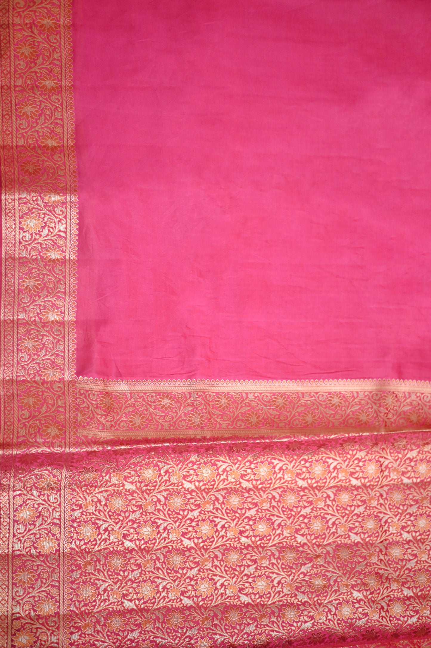 Rani Pink Banarasi Silk Saree