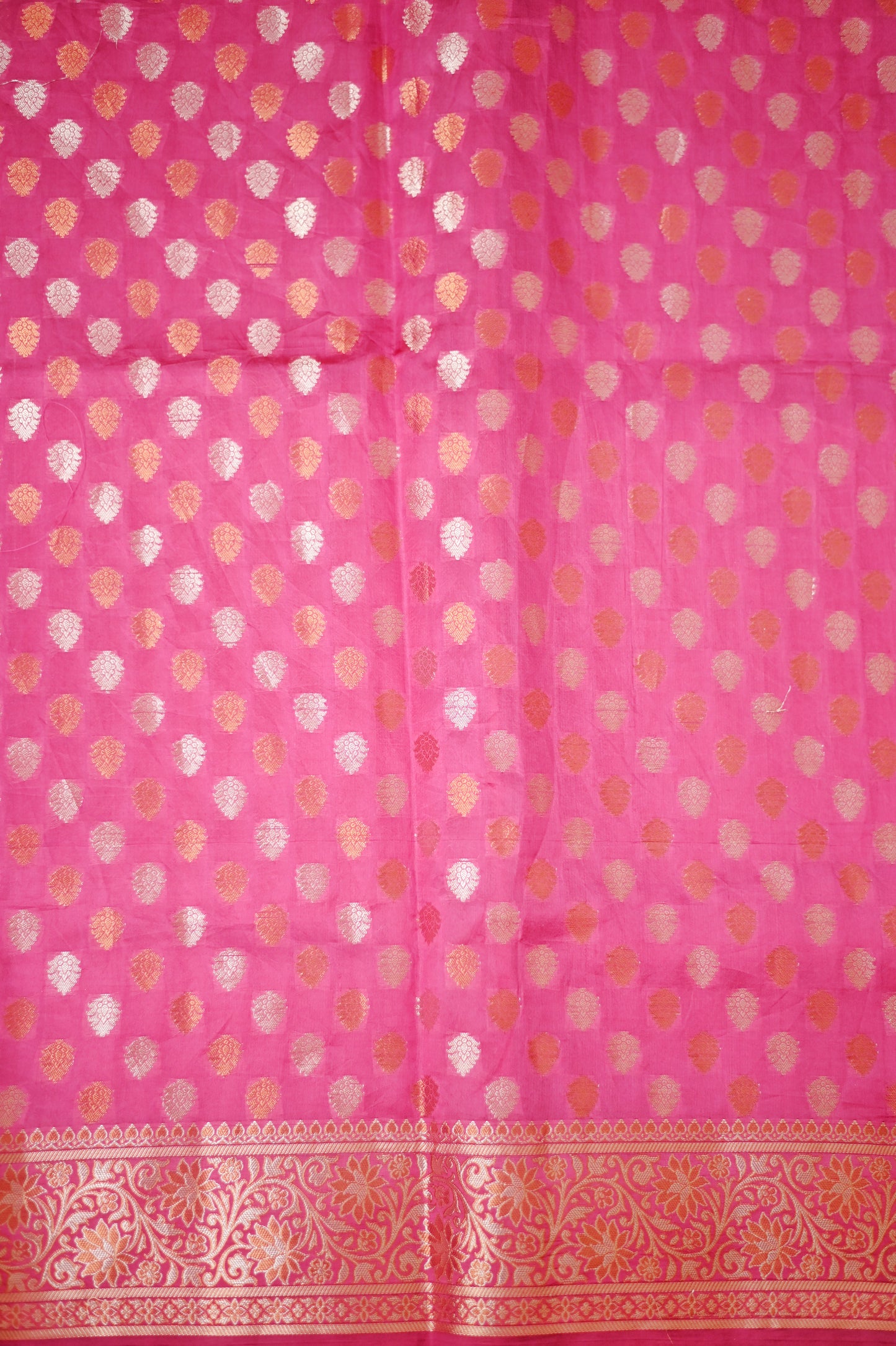 Rani Pink Banarasi Silk Saree