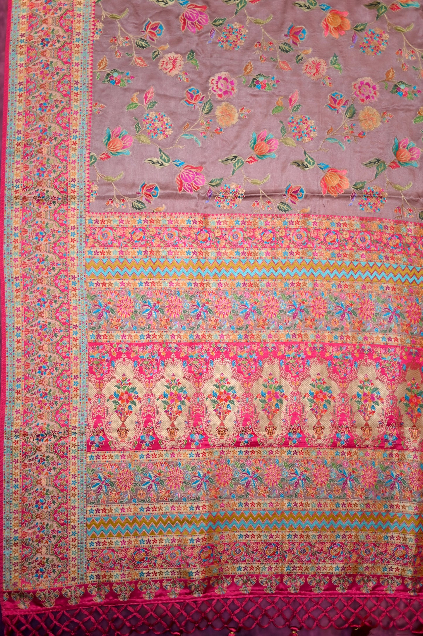 Floral Multicolor Banarasi Saree