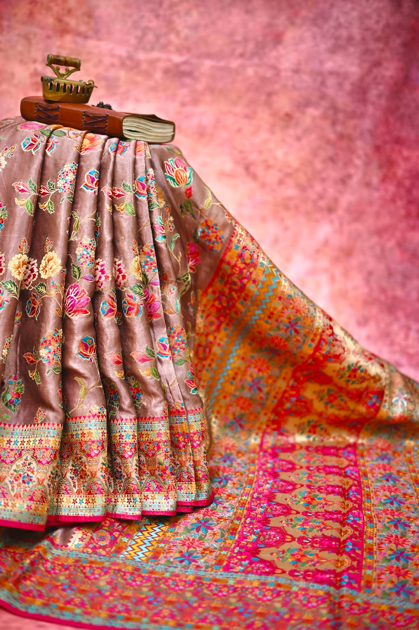 Floral Multicolor Banarasi Saree