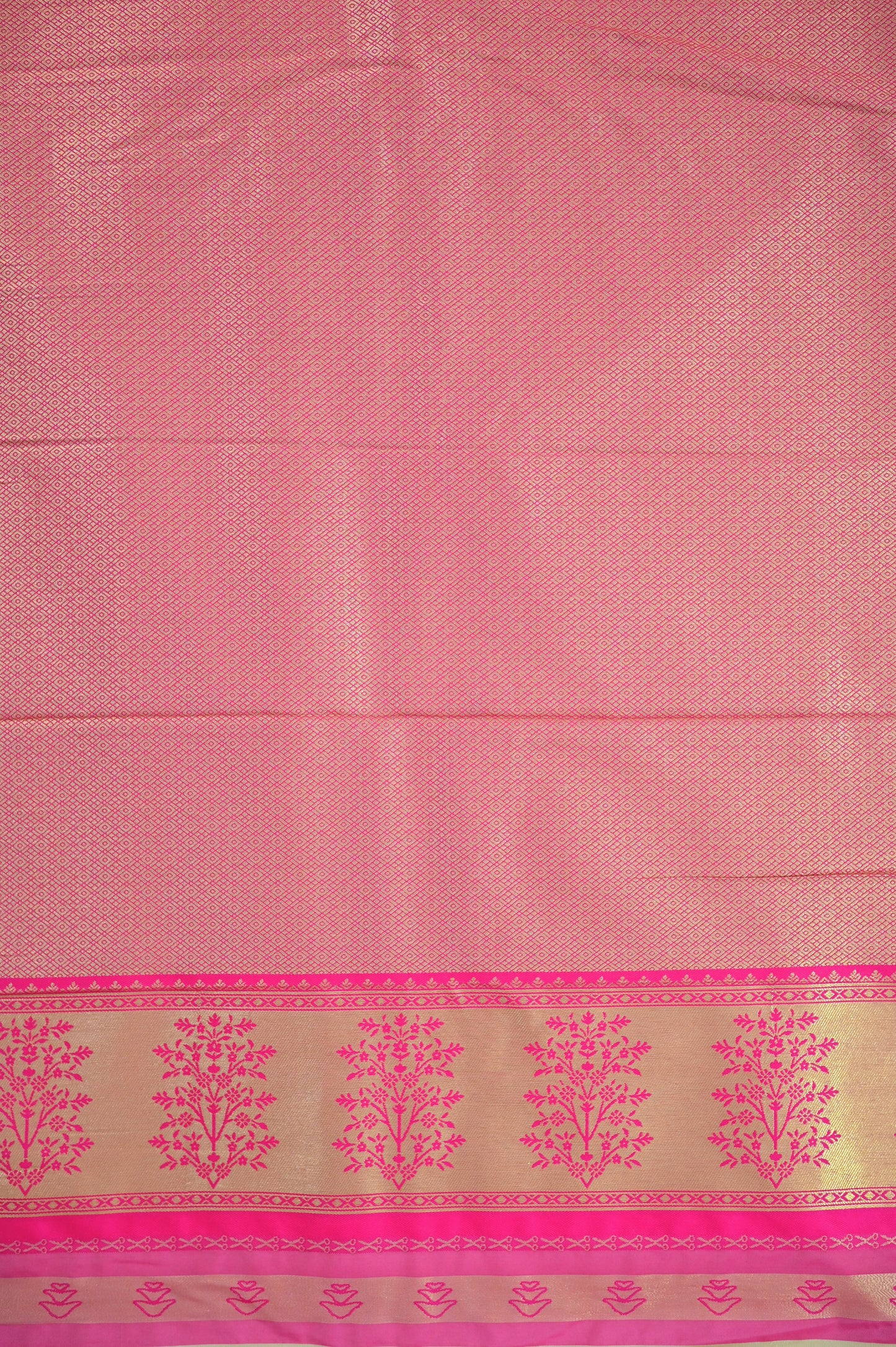 Beige & Pink Silk Saree