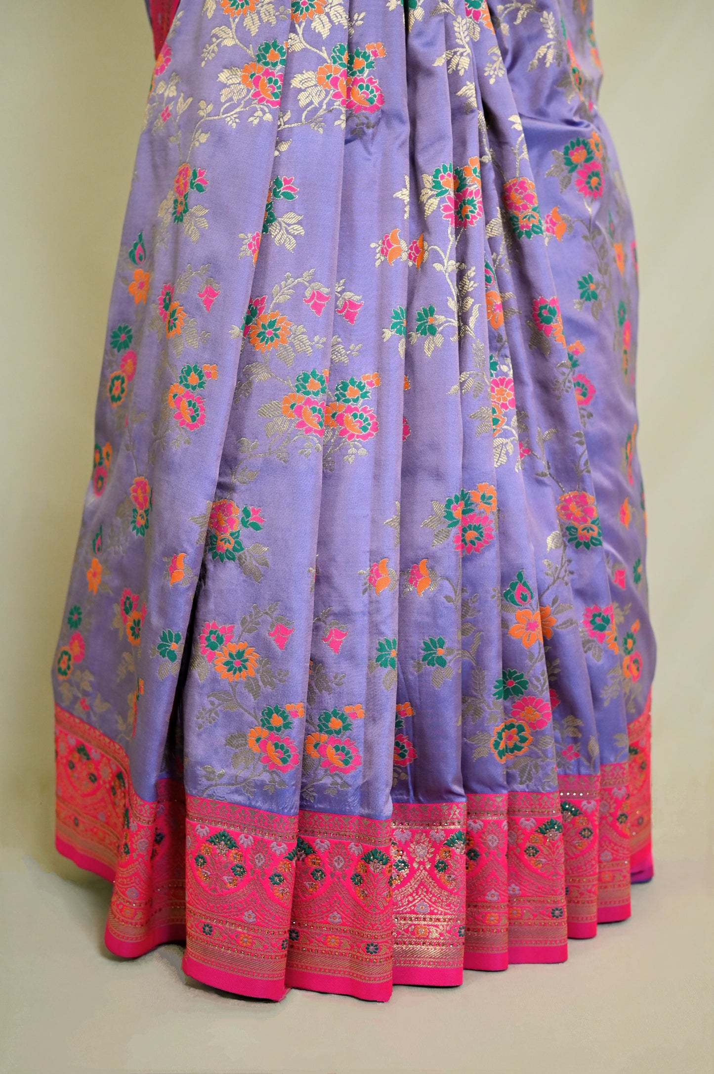 Lavender Banarasi Silk Saree