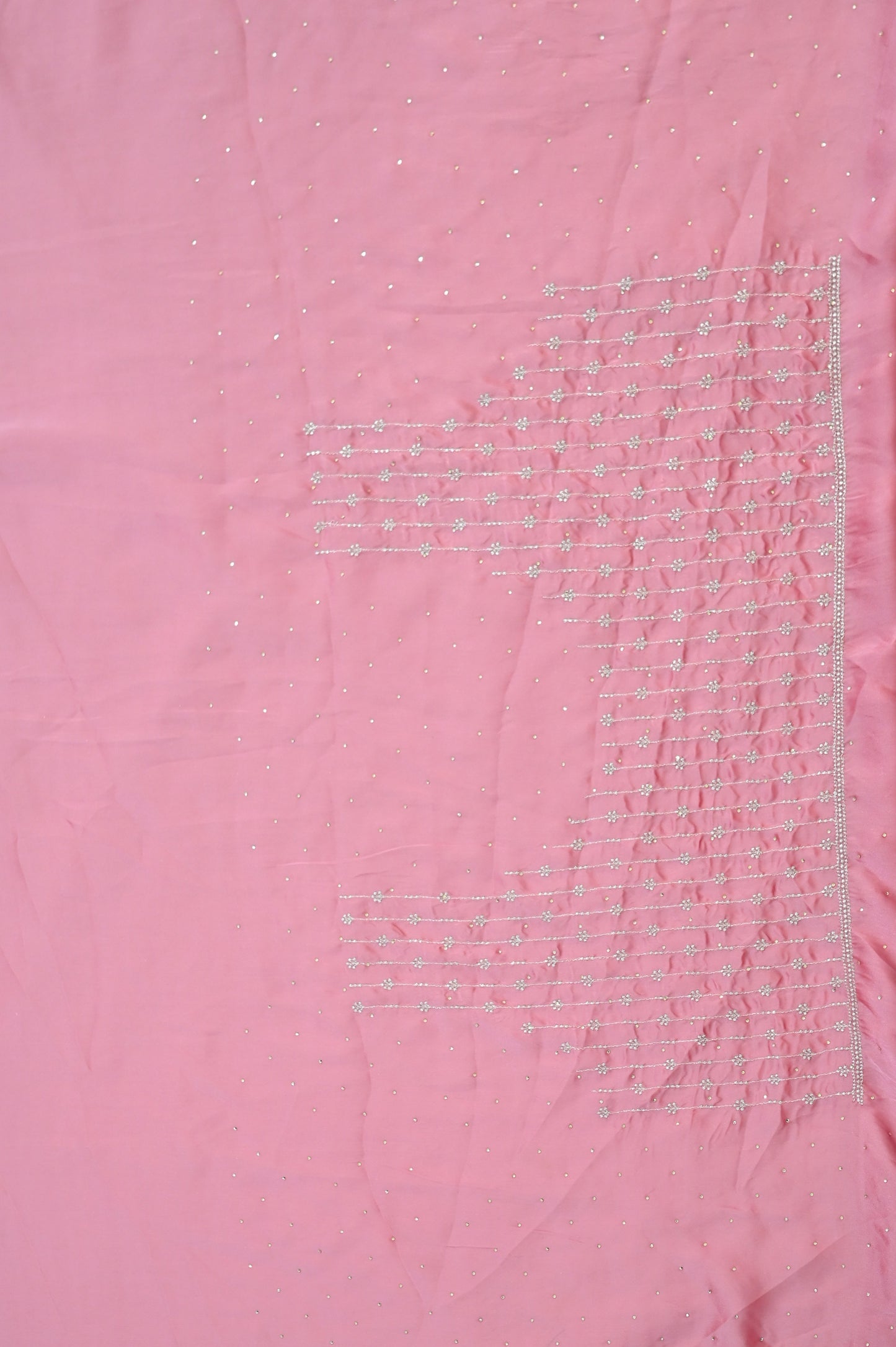Pink Satin Saree