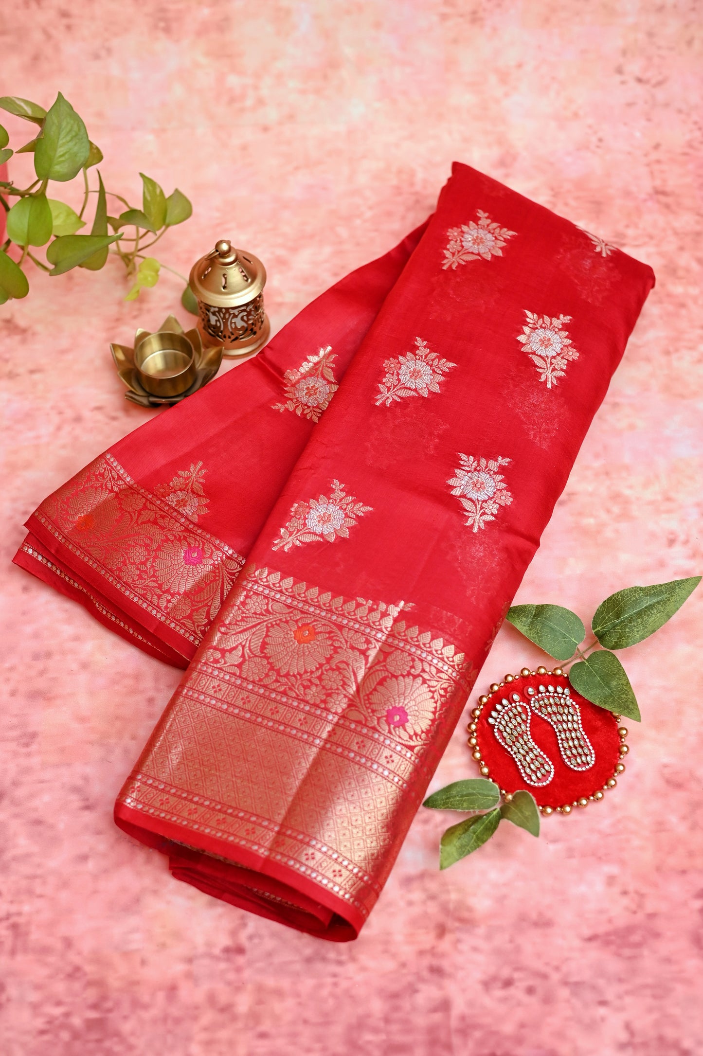 Red Banarasi Silk Saree