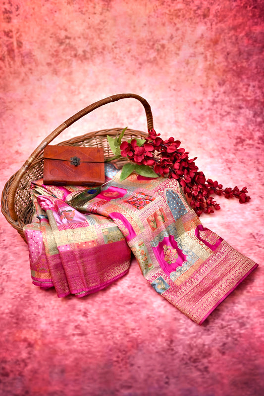 Multicolor Banarasi Saree