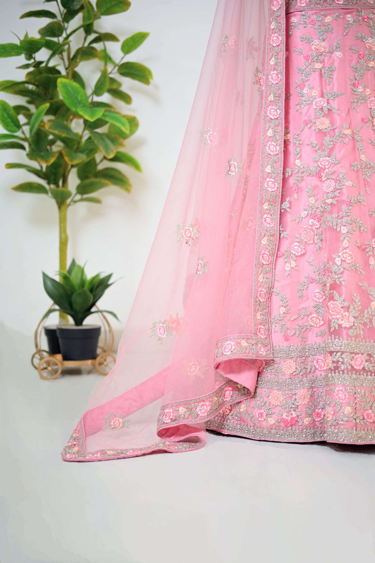 Light Pink Floral Lehenga