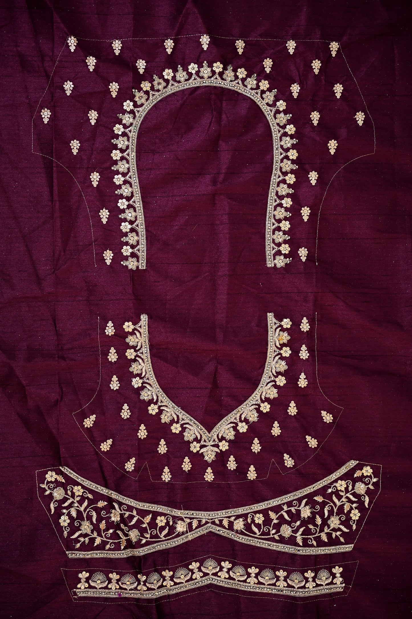 Magenta Purple Silk Lehenga